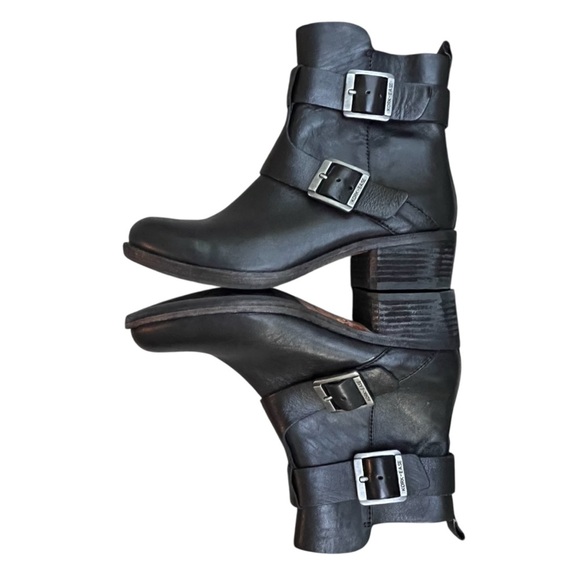 Kork Ease Maxine Leather Buckle Ankle Zip Boots — Size 39/US 8 - Picture 2 of 12